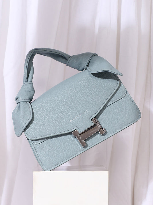 The Monogram Sash Hand Bag - Powder Blue