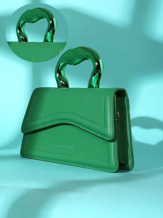 The Caldera Gloss Hand Bag - Shamrock Green