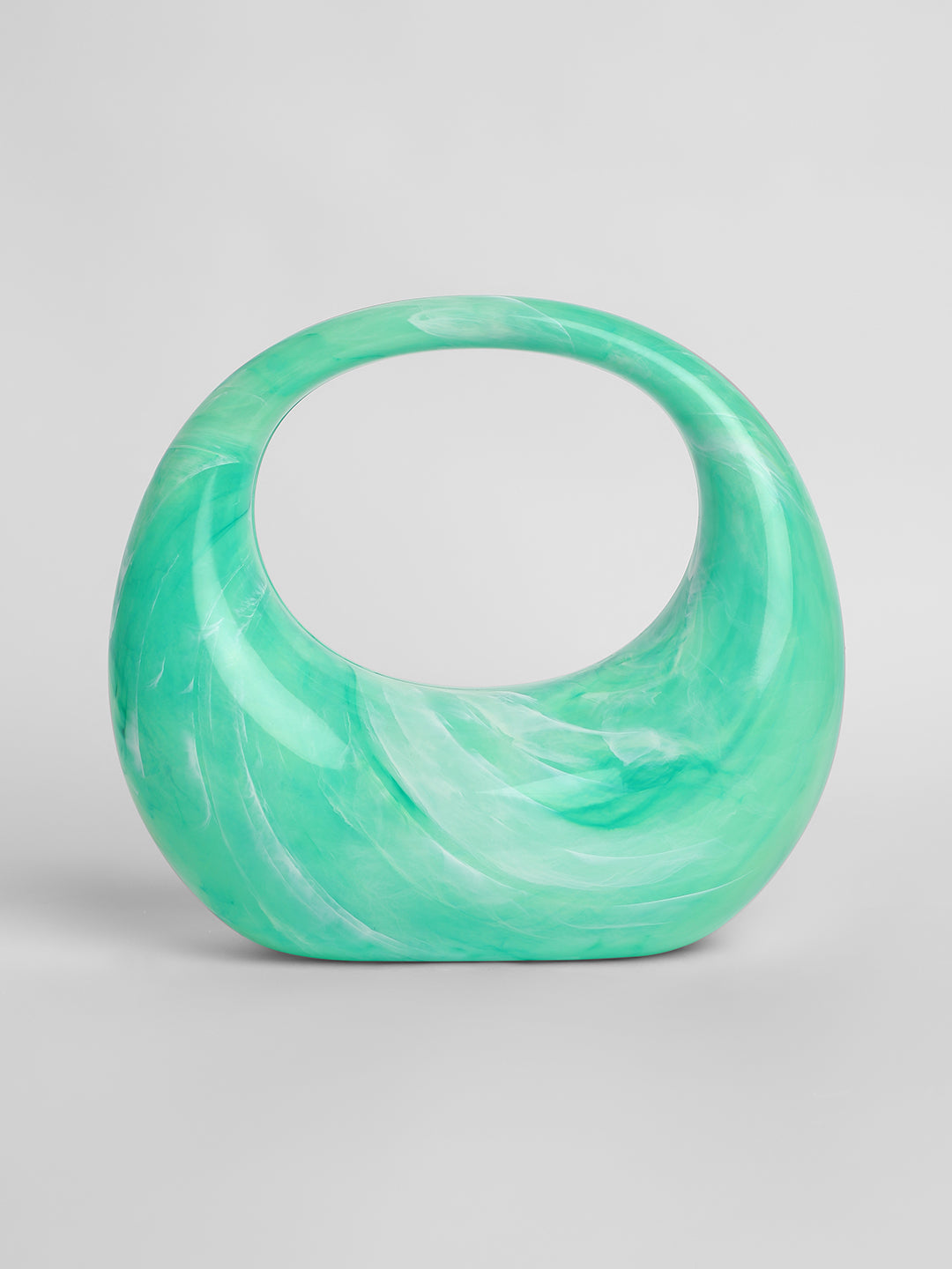 The Sculptural Hand Bag - Light Green
