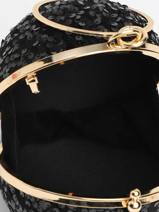 The Discotheque Clutch Bag - Onyx Black