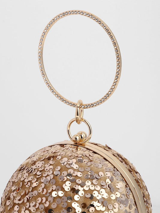 The Discotheque Clutch Bag - Champayne Gold