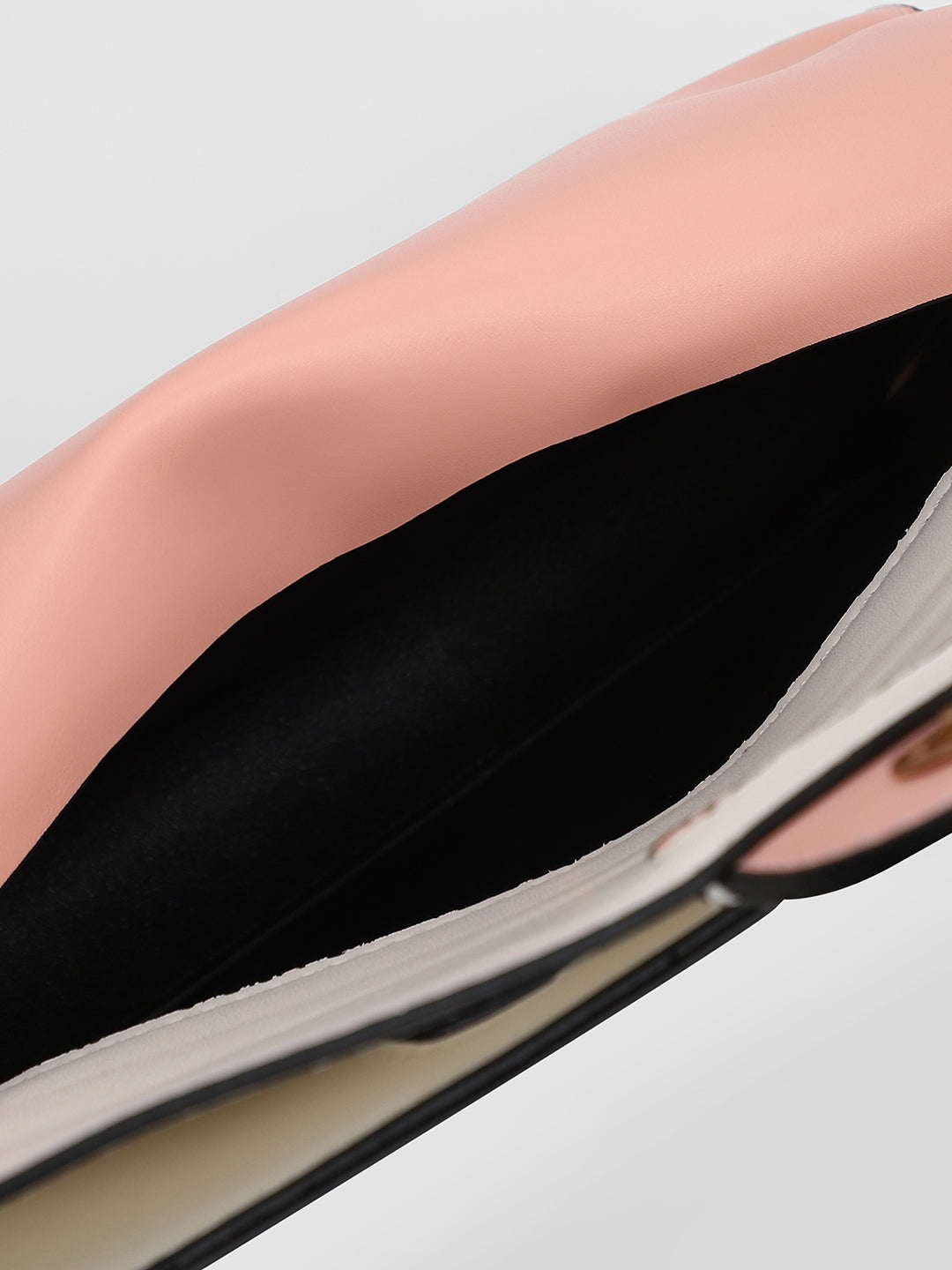 The Envelope Hand Bag - Flamingo Pink & Ivory White