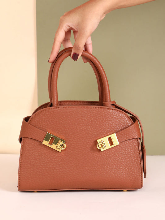 The Small Meridian Hand Bag - Russet Brown