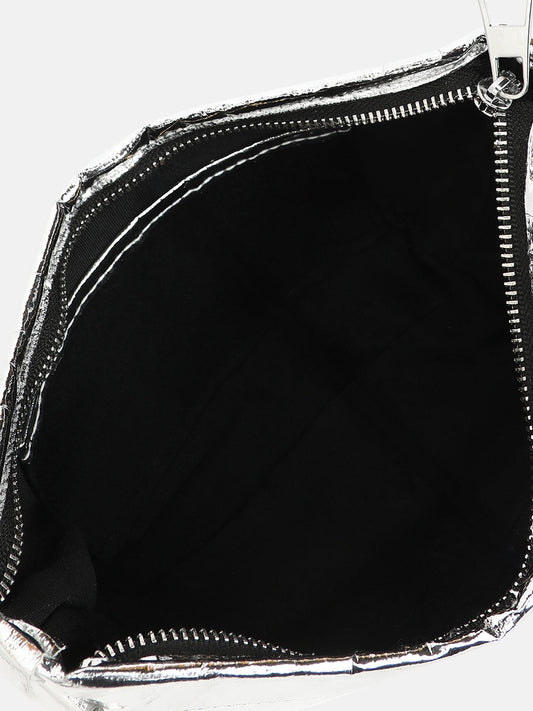 The Crescent Sling Bag - Metallic Silver