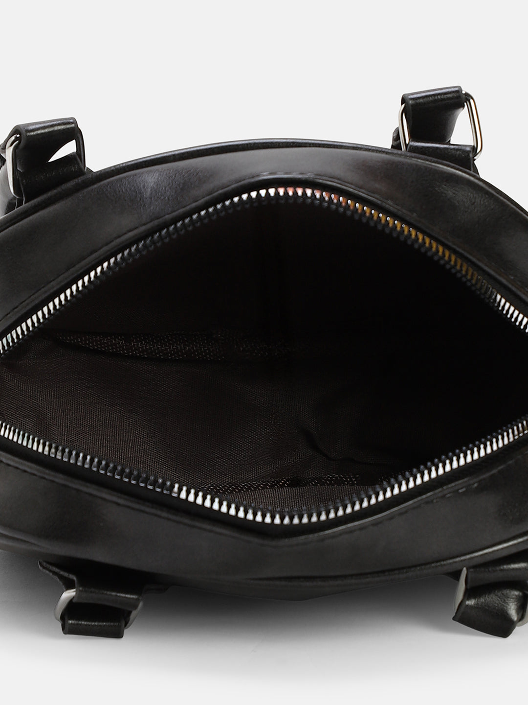 The Square-Bowling Hand Bag - Onyx Black