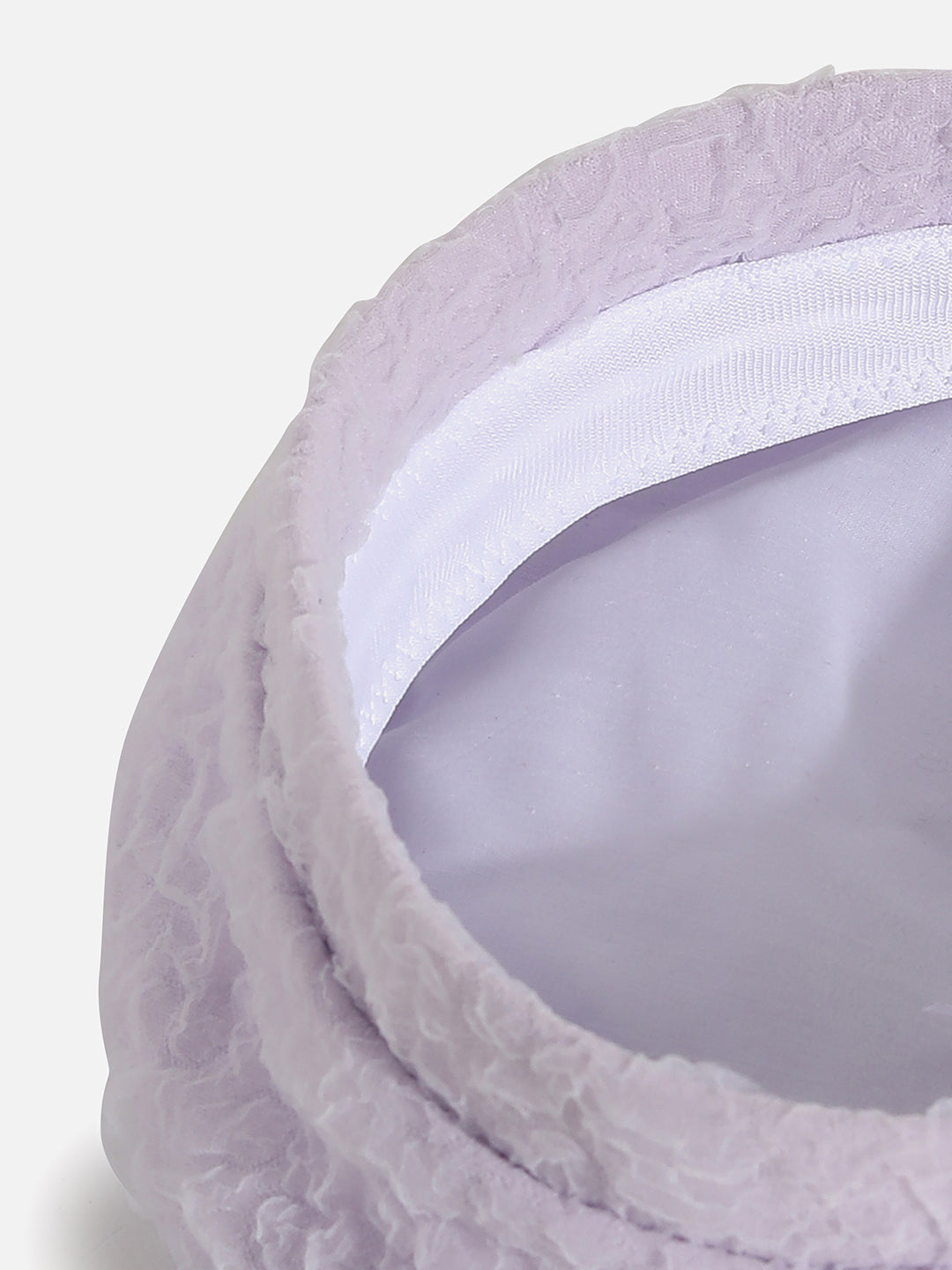 WHITE TEXTURED BERET HAT