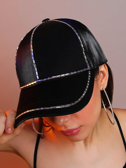 Embellished Lined Baseball Cap