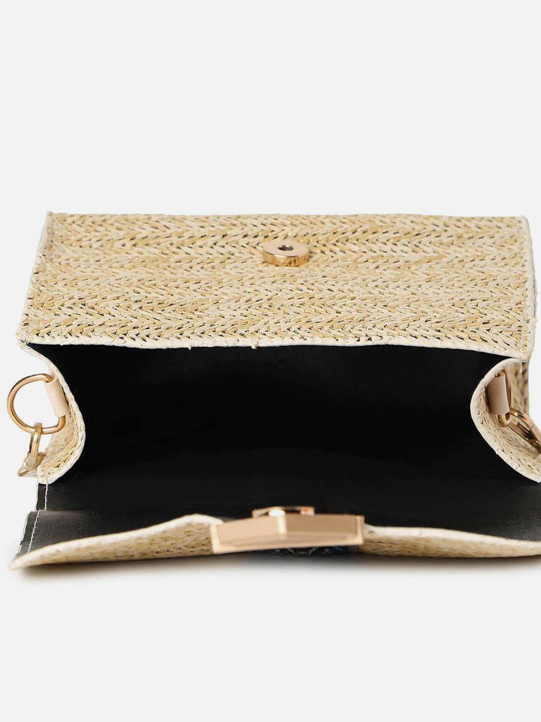 Hessian Beige Cross Body Bag