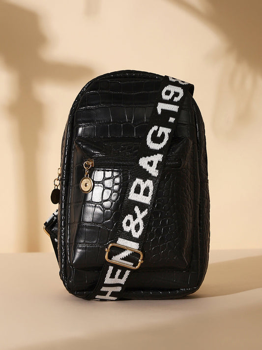 The Commute Crossbody Sling Bag - Obsidian Black