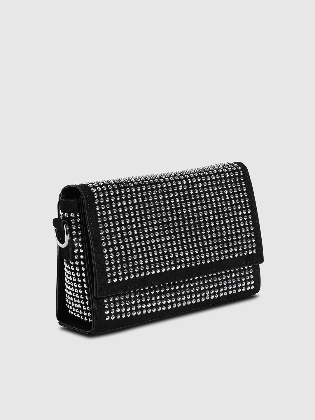 All Over Studs Sling Bag - Black
