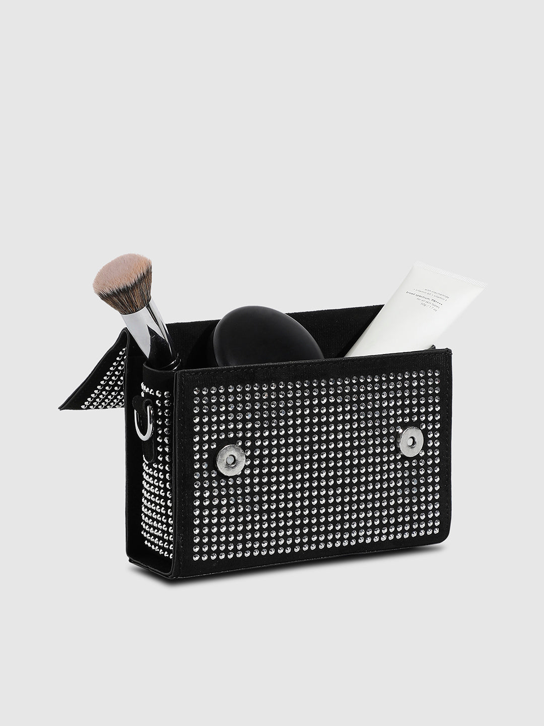 All Over Studs Sling Bag - Black