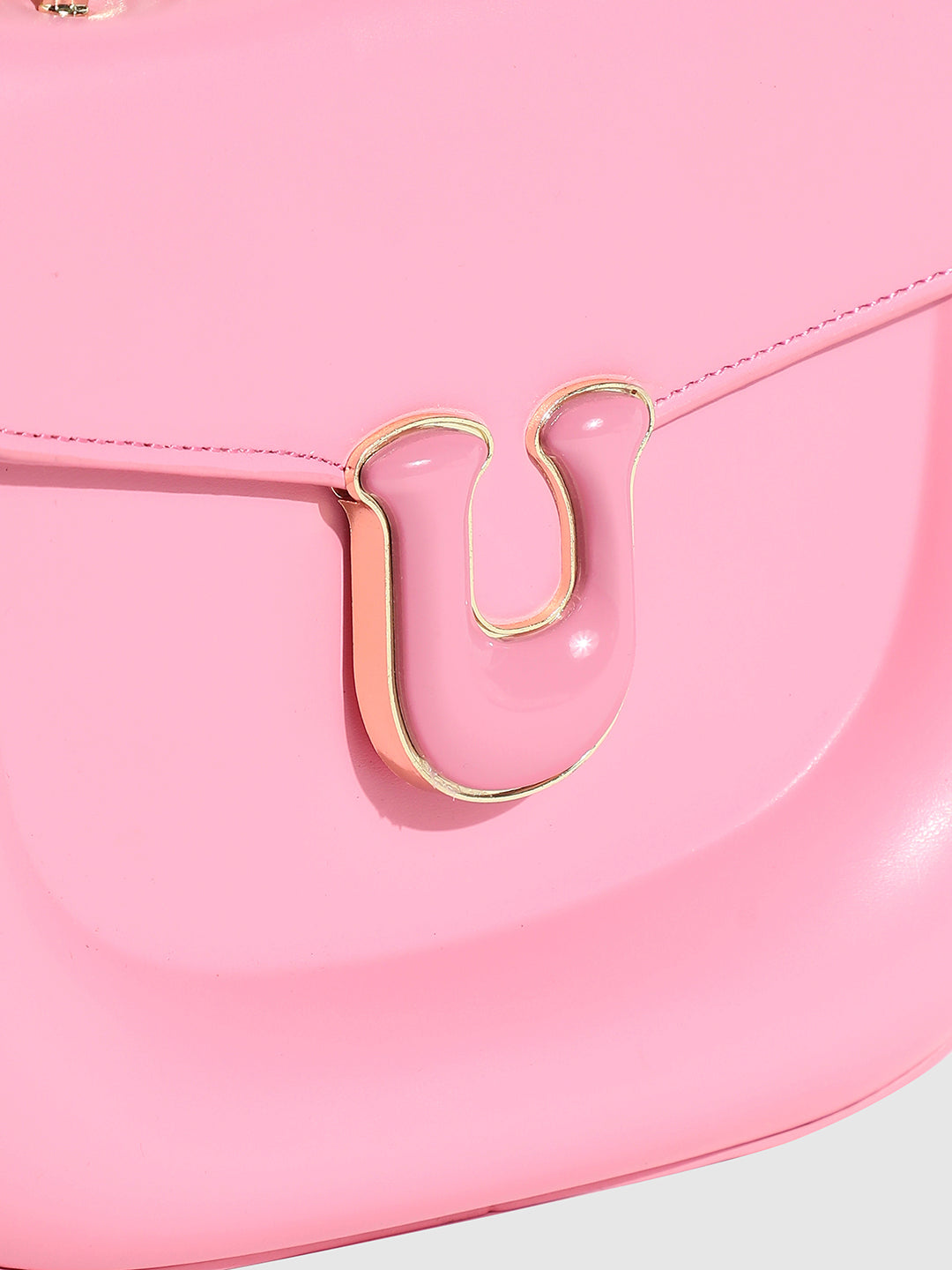 Horseshoe Buckle Sling Bag - Pink