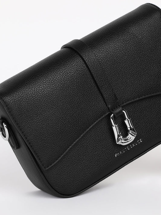 The Hanging Buckle Sling Bag - Midnight Black