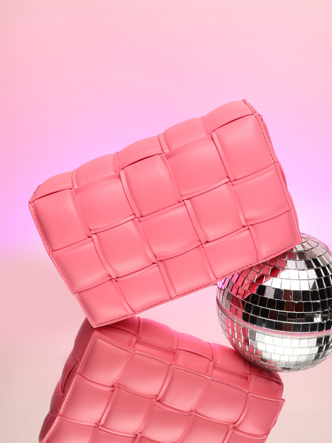 The Puffy Interwine Sling Bag - Rouge Pink