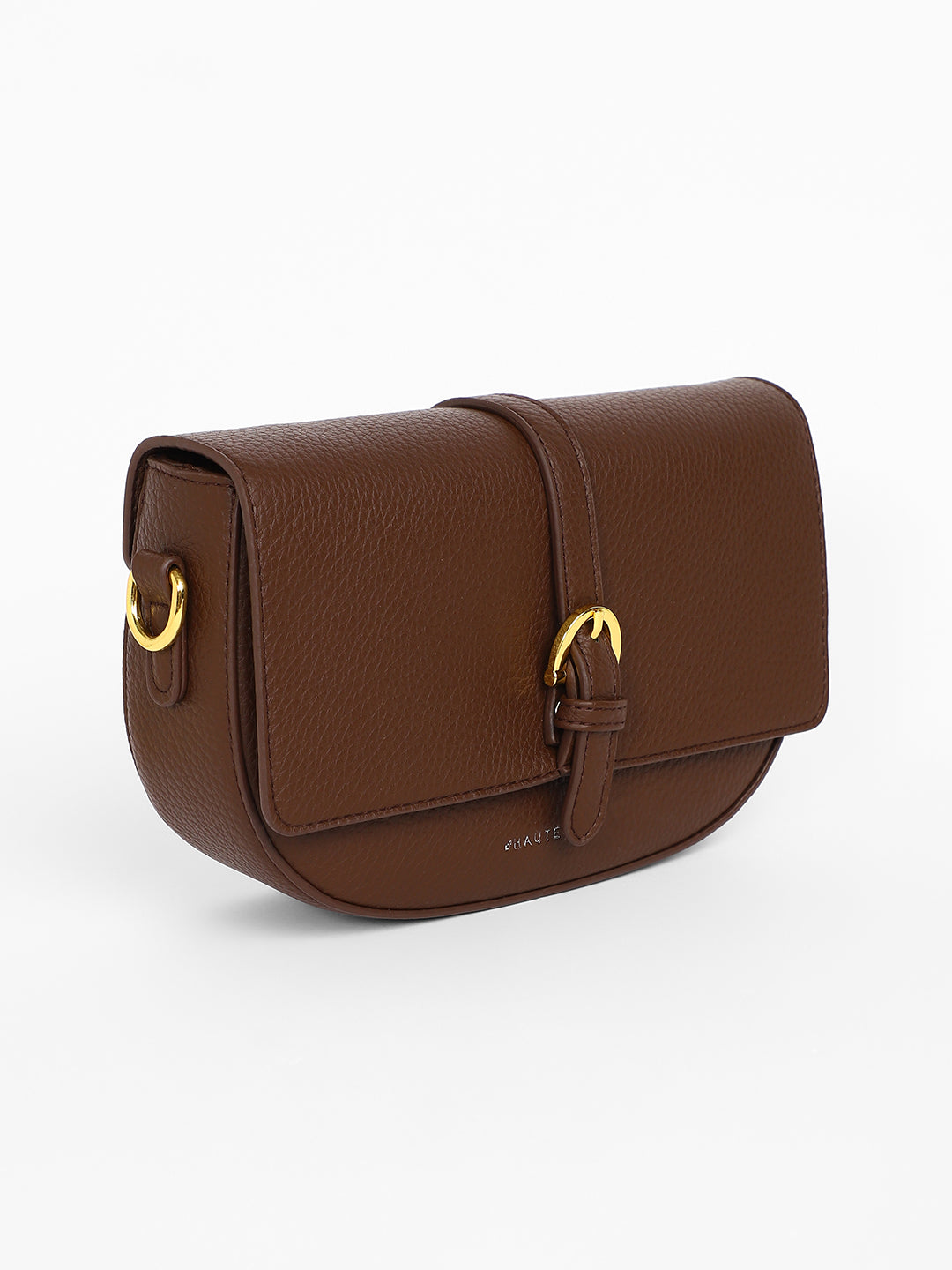 The Tang-Buckle Shoulder Bag - Coffee Brown