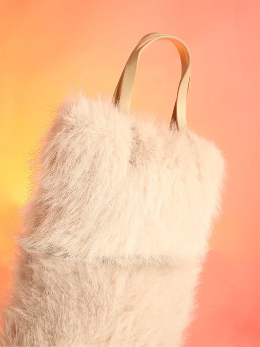The Fur Hand Bag - Baby Pink