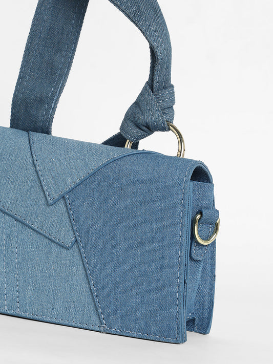 The Denim Sash Hand Bag - Light Blue