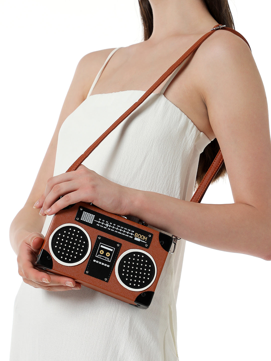 The Stereo Clutch Bag - Chocolate Brown