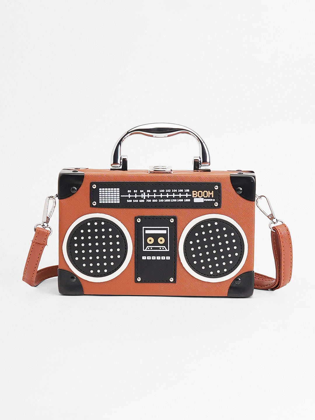 The Stereo Clutch Bag - Chocolate Brown