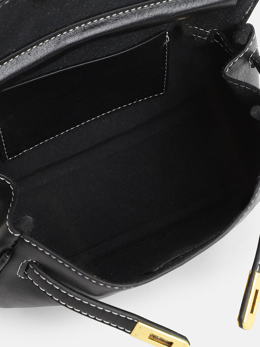 The Overlap-Curve Sling Bag - Onyx Black