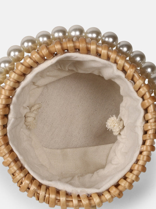 The Rattan Hand Bag - Khaki Brown