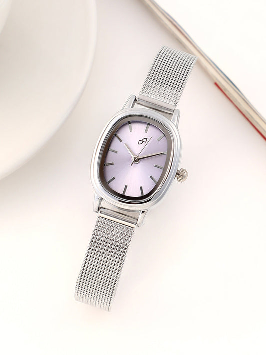 The Cosmopolis Mesh Rectangular Watch - Lavender