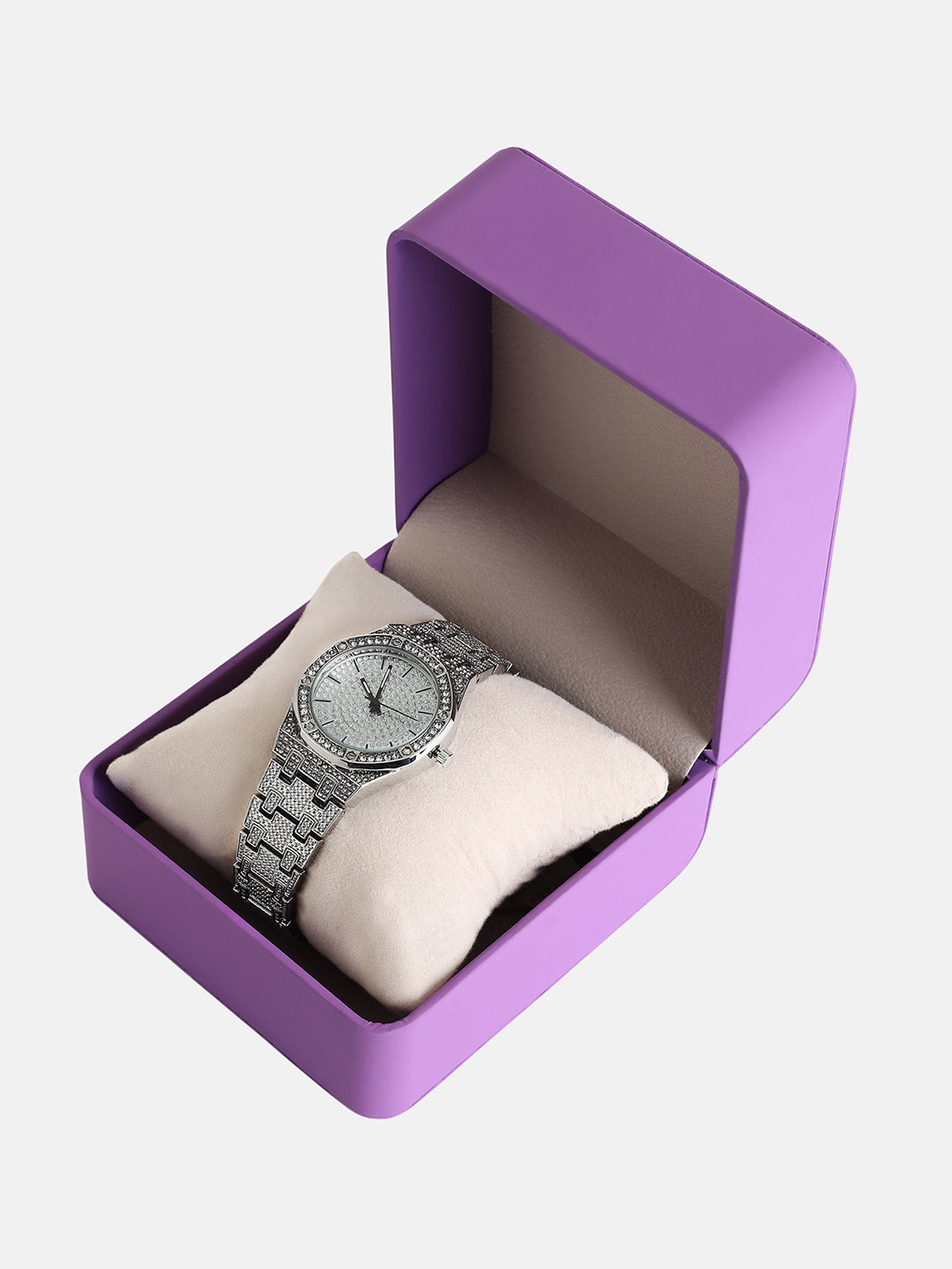 The Verazzi Cushion Watch - Metallic Silver