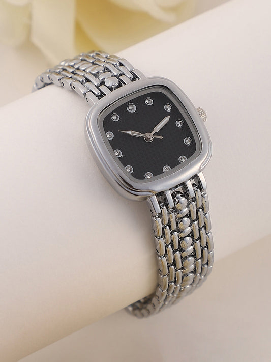 The Amune Square Watch - Metallic Silver