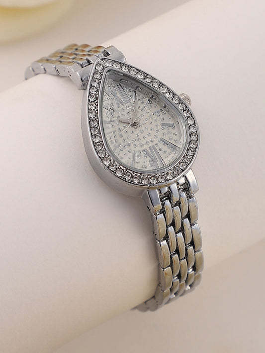 The Teardrop Asymmetric Watch - Metallic Silver