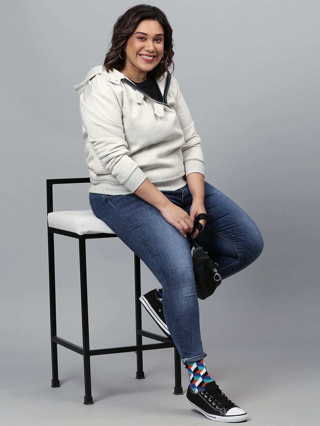 PLUS SIZE WOMEN SOLID STYLISH CASUAL JACKET