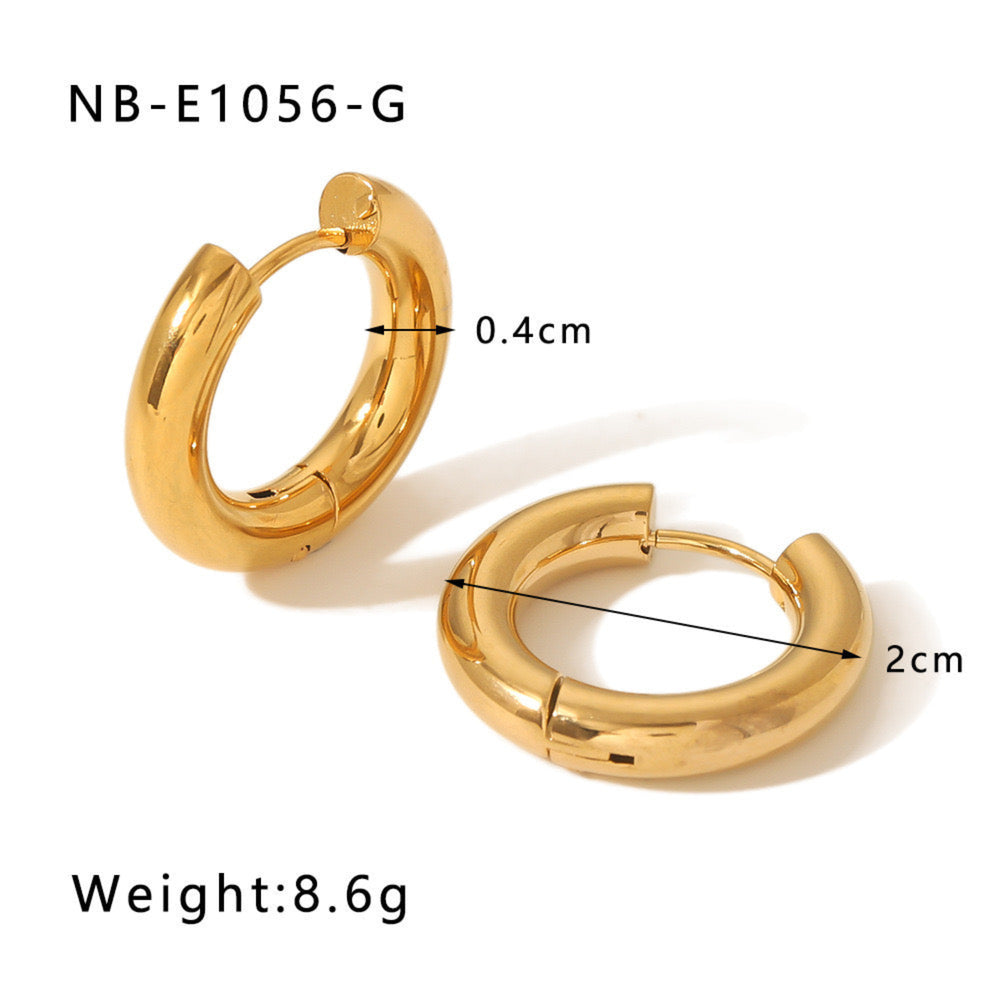 Classic Gold Hoop Earrings JLT11678 Just Lil Things