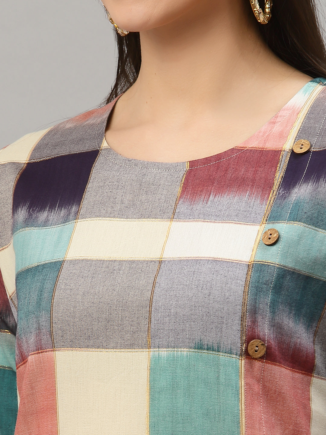 Women Ikat Woven Design Kurta Krya