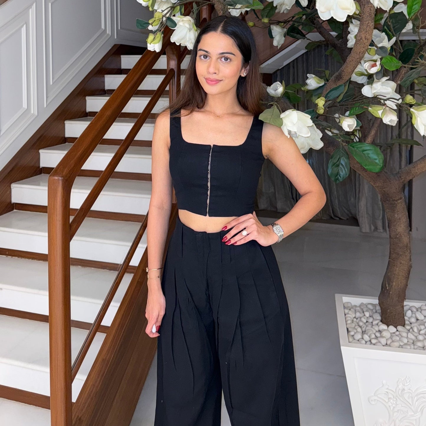 Blush Top Black
