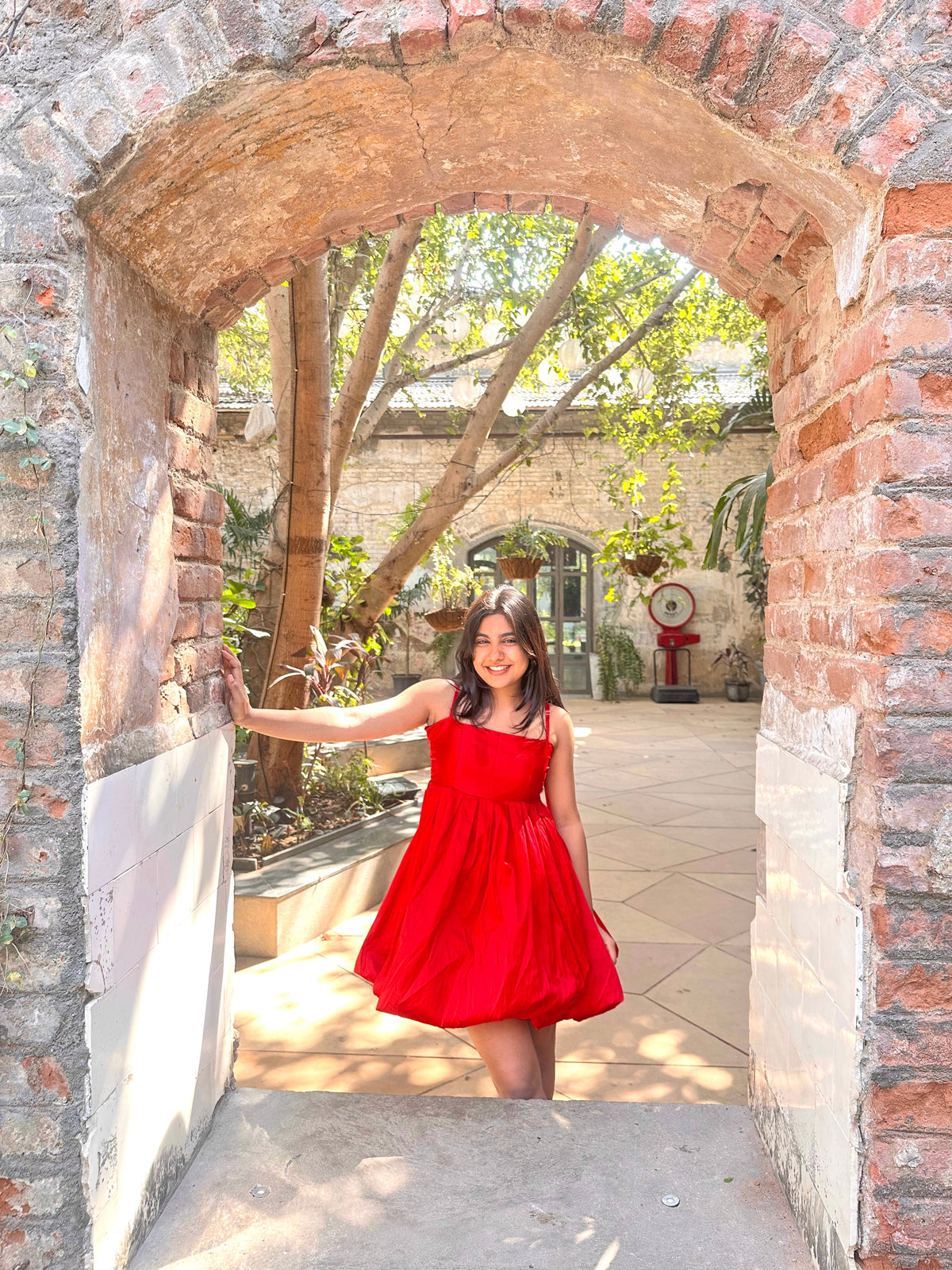 Margaret Balloon Hem Short Dress