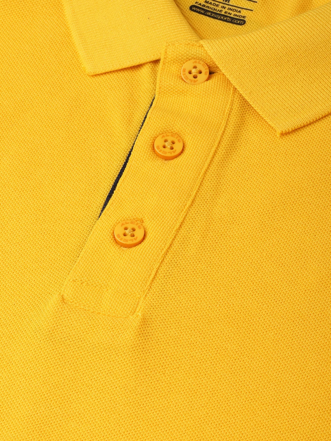 Alcis Men Solid Yellow Tshirts