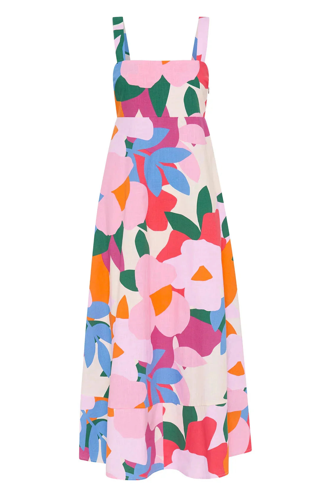 Iris Pink Floral Summer Dress De Novoo