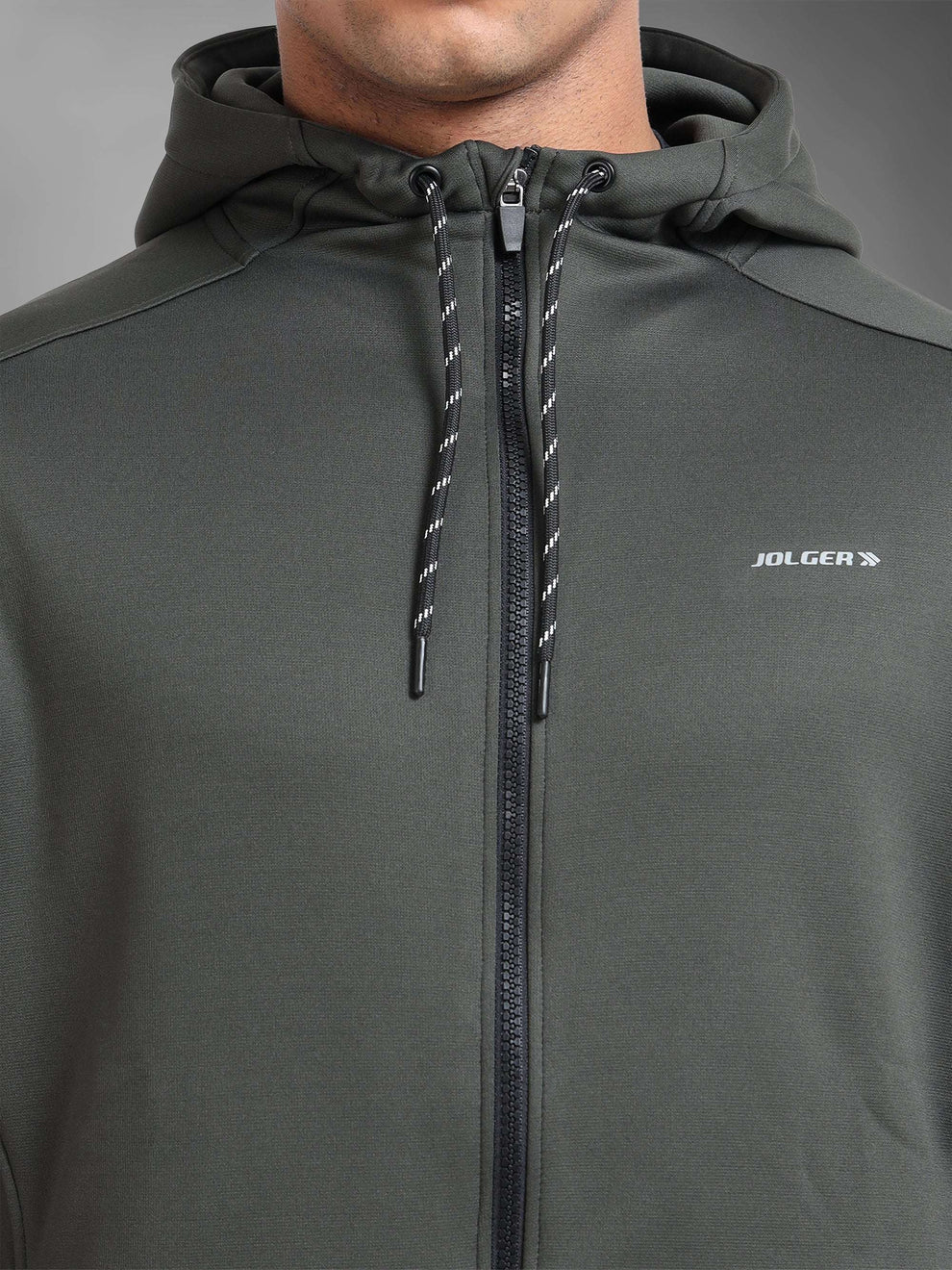 Men's Winter Essential Ultra-Soft Fleece Hooded Jacket-Olive green