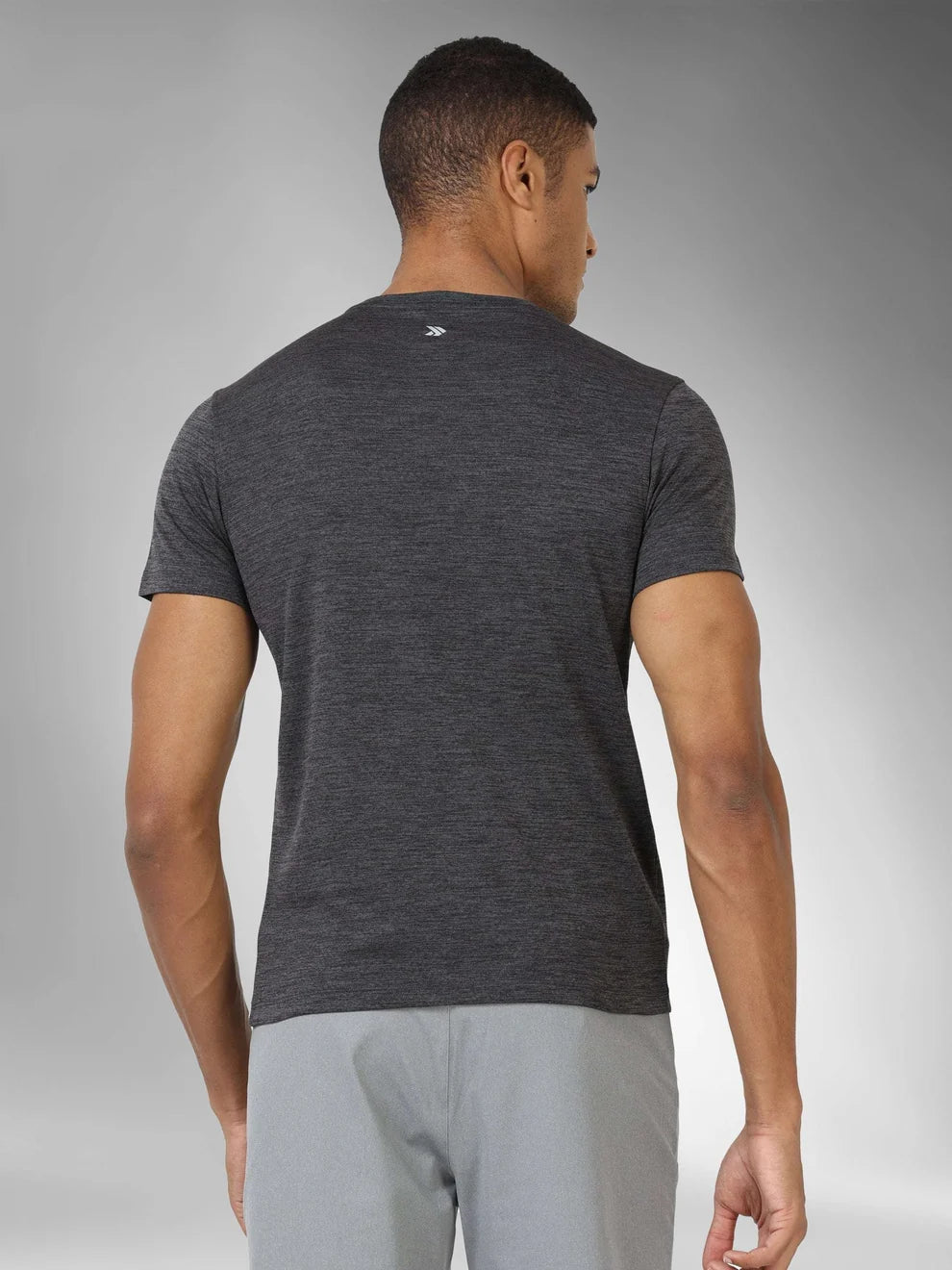 Men's Thermoregulated Dry-Rush Crew neck T-shirt-Dark Grey