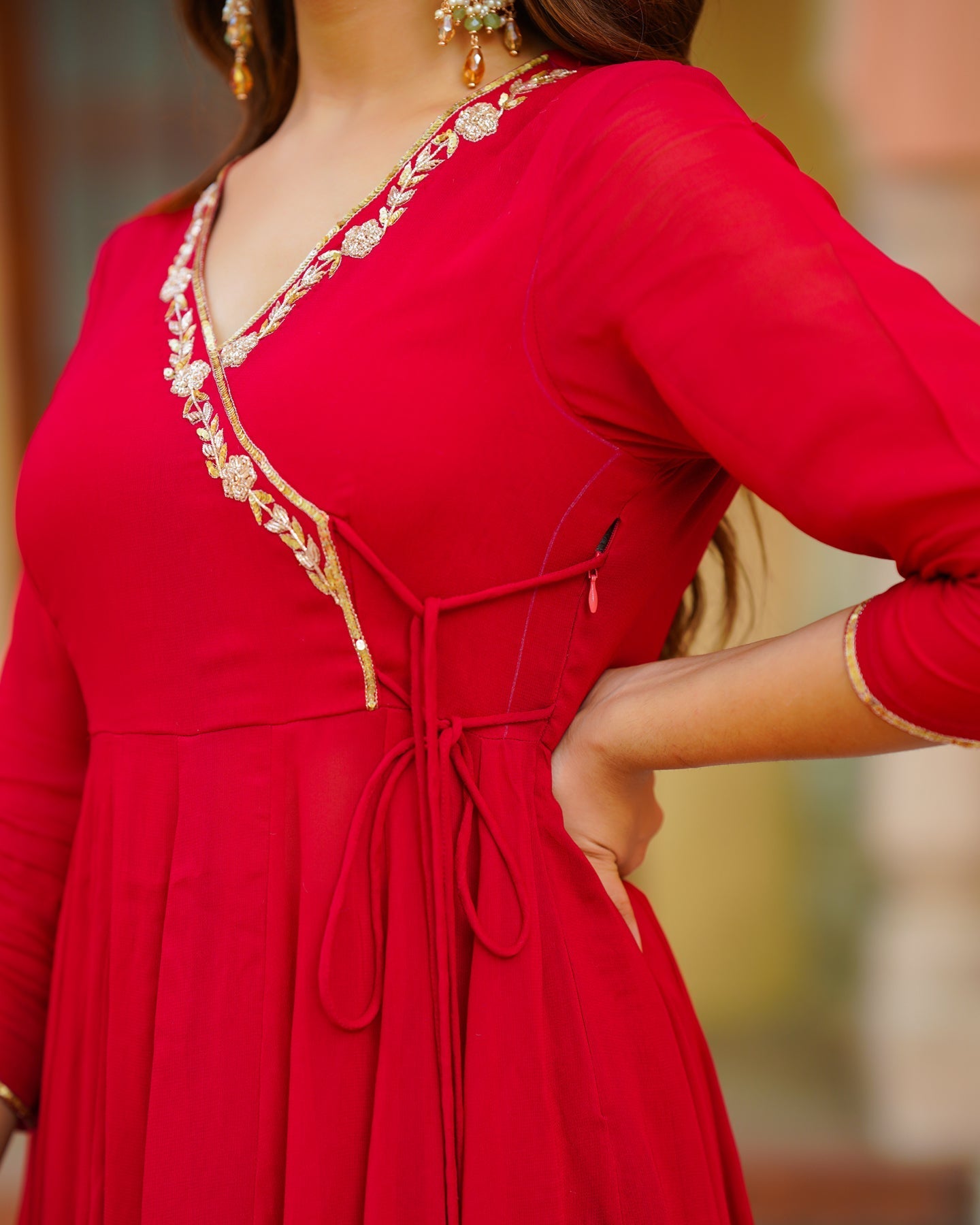 Royal Red Georgette Anarkali