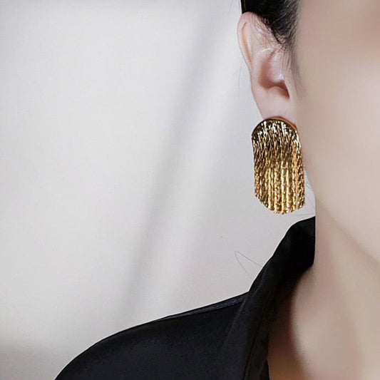 Gleaming Gold Pin Earrings JLT11332 Just Lil Things