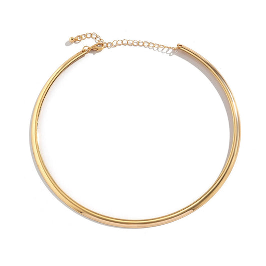 just-lil-things-artificial-Sleek minimalist Curve chocker-necklace-jltn0845 Just Lil Things