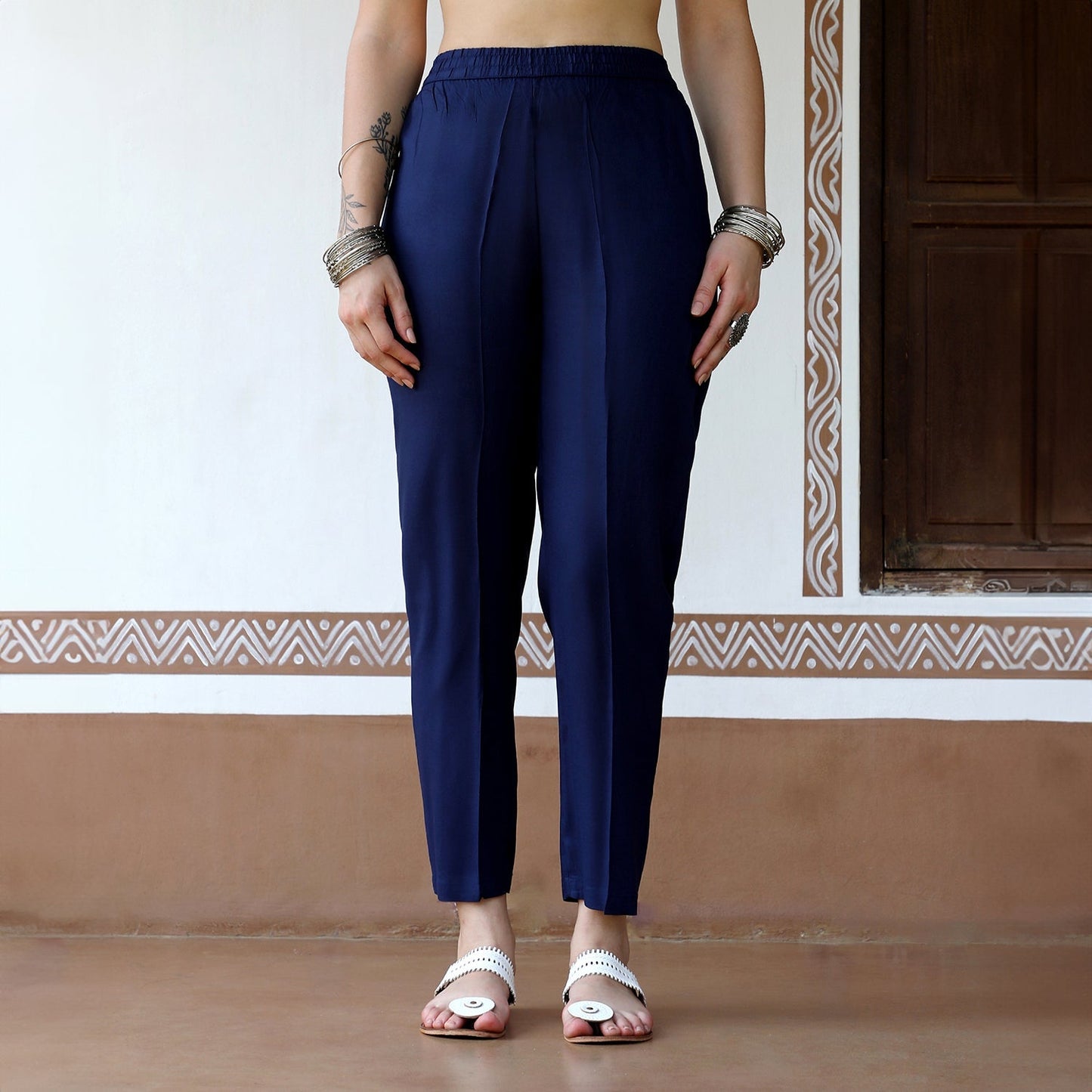 Animal Print Kurta With Trousers Set