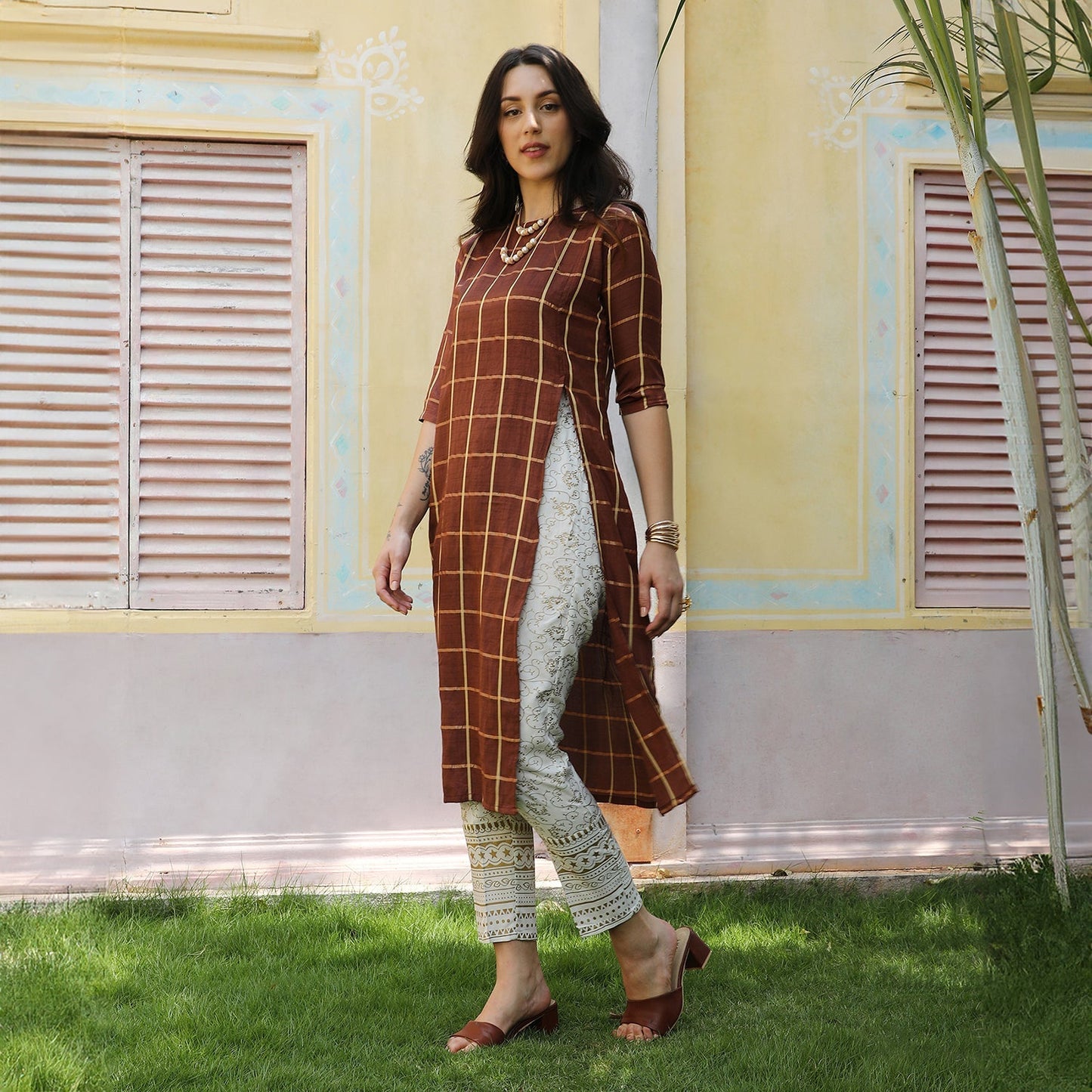 Graph Check Kurta