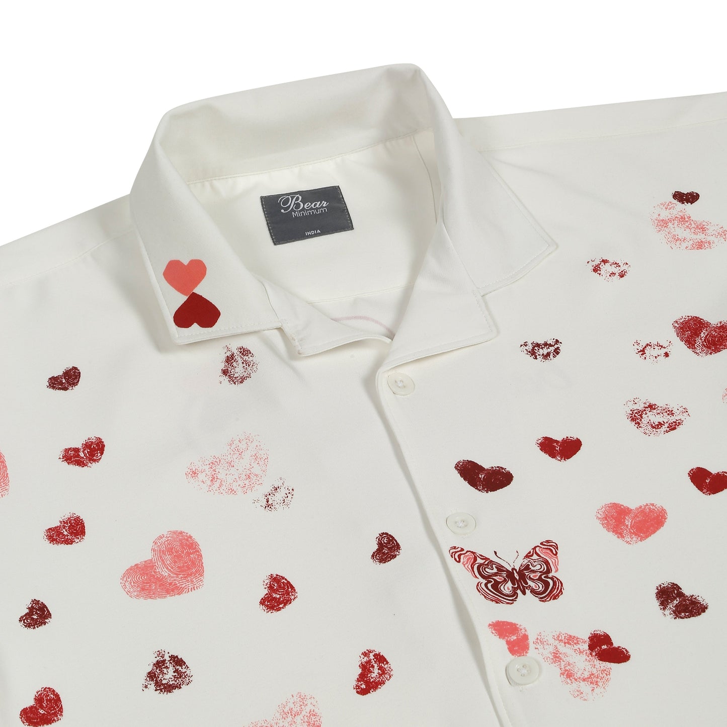 Men's Flutter Printed White Shirt