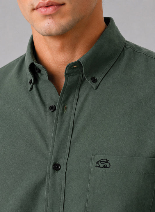 ADRO Premium Oxford Cotton Casual Shirt – Laurel-Green