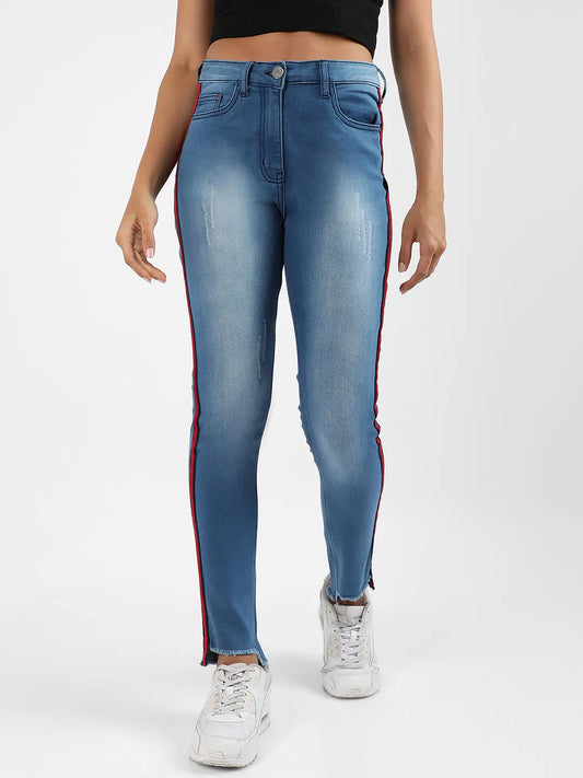 Side-Striped Denim Jeans
