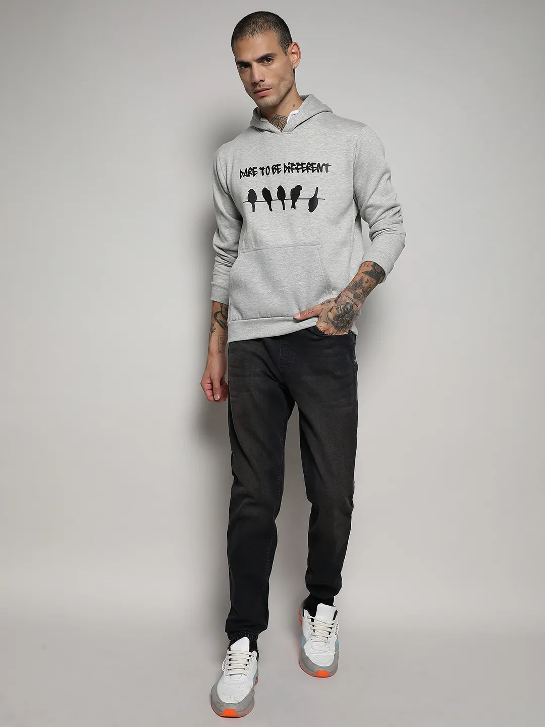 Dare To Be Different Hoodie With Kangaroo Pocket