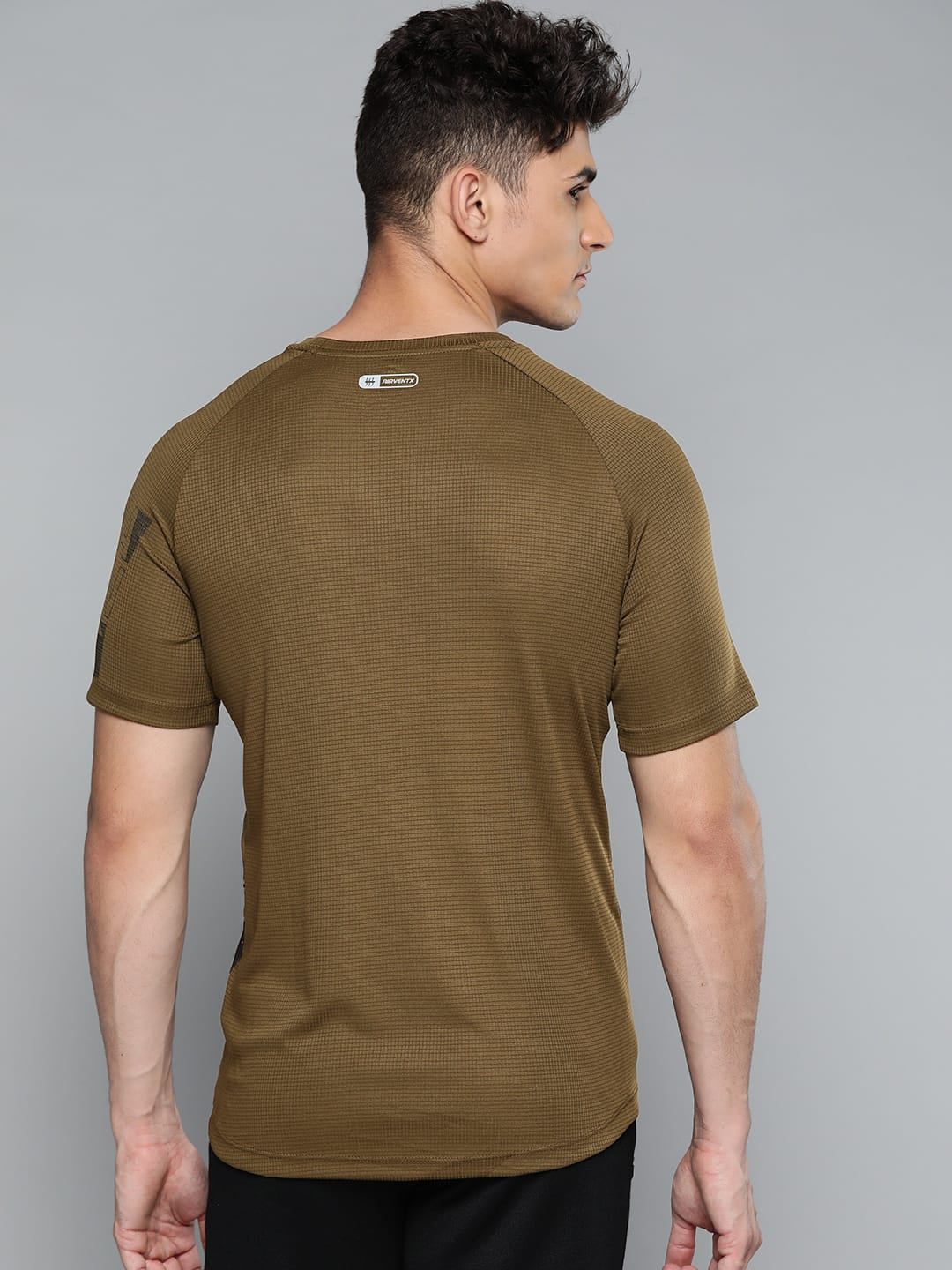 Alcis Men Olive Camouflage Print T-shirt