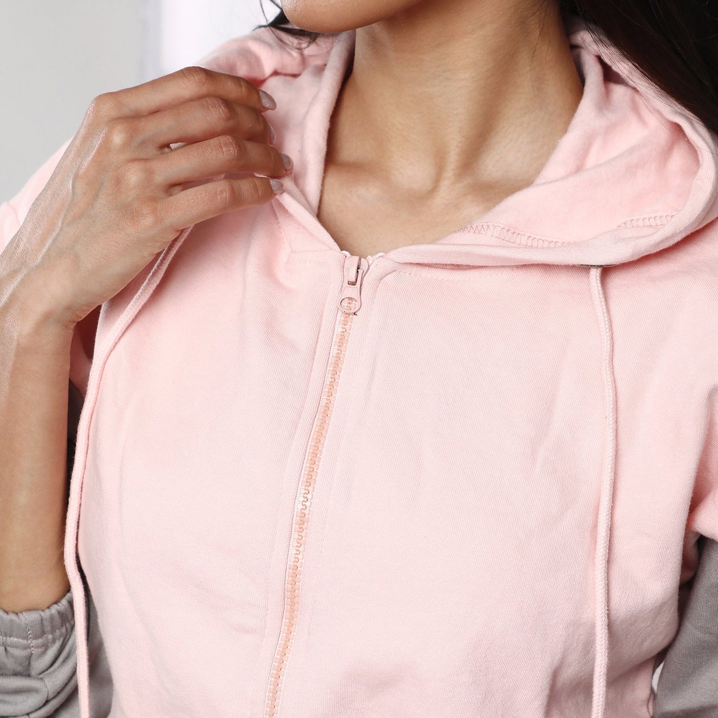 Zip-Front Block Sweatshirt
