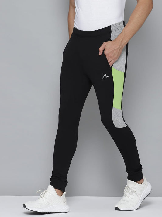 Alcis Men Solid Black Track Pants